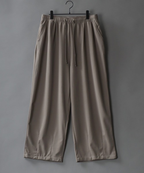 SITRY(シトリー)の「amundsen 2 tuck wide pants/梨地織り 2タック ワイドパンツ セットアップ対応可(スラックス・メンズ・グレー/ベージュ/ブラック/チャコールグレー/グリーン・L/M/LL)」の9枚目の写真