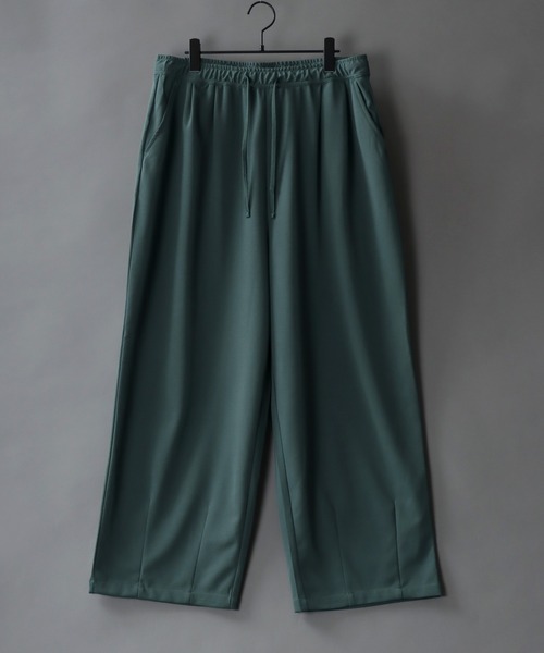 SITRY(シトリー)の「amundsen 2 tuck wide pants/梨地織り 2タック ワイドパンツ セットアップ対応可(スラックス・メンズ・グレー/ベージュ/ブラック/チャコールグレー/グリーン・L/M/LL)」の10枚目の写真