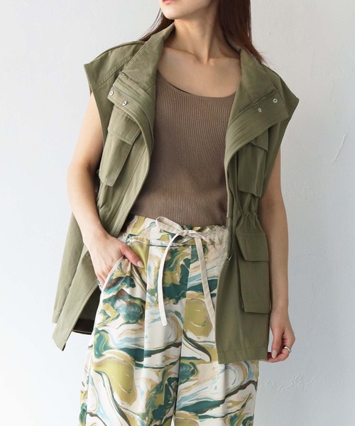 Lant Kalte（ラントカルテ）の「【Lant Kalte】コットンバイオベスト（ベスト・レディース・チャコール/カーキ・M）」の2枚目の写真