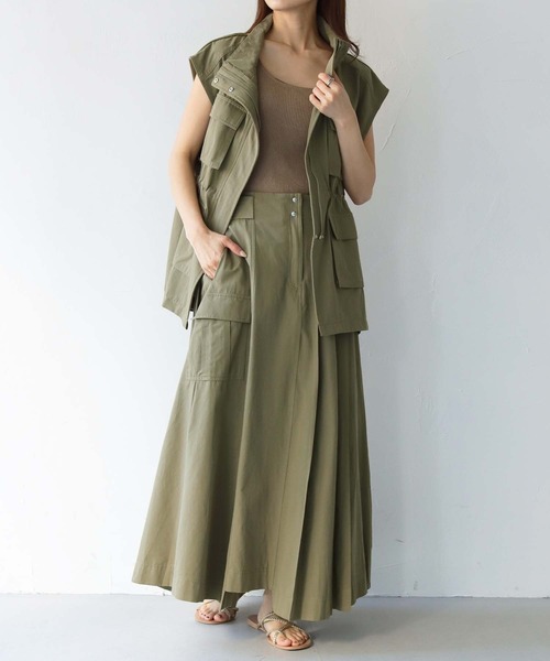 Lant Kalte（ラントカルテ）の「【Lant Kalte】コットンバイオベスト（ベスト・レディース・チャコール/カーキ・M）」の9枚目の写真