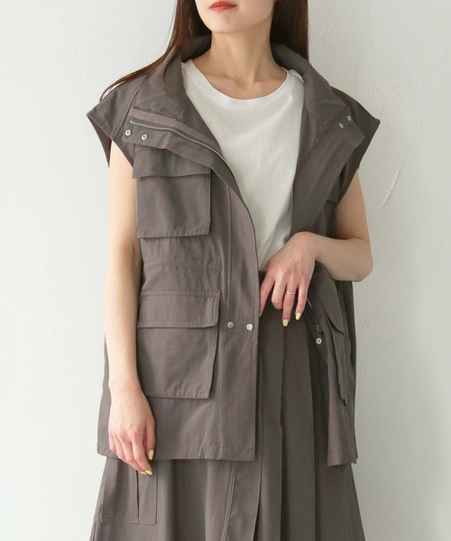 Lant Kalte（ラントカルテ）の「【Lant Kalte】コットンバイオベスト（ベスト・レディース・チャコール/カーキ・M）」の10枚目の写真