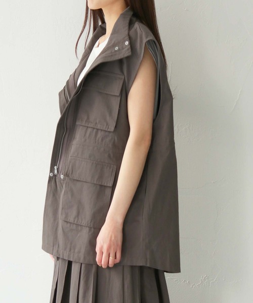 Lant Kalte（ラントカルテ）の「【Lant Kalte】コットンバイオベスト（ベスト・レディース・チャコール/カーキ・M）」の11枚目の写真