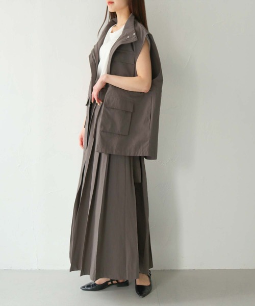 Lant Kalte（ラントカルテ）の「【Lant Kalte】コットンバイオベスト（ベスト・レディース・チャコール/カーキ・M）」の14枚目の写真