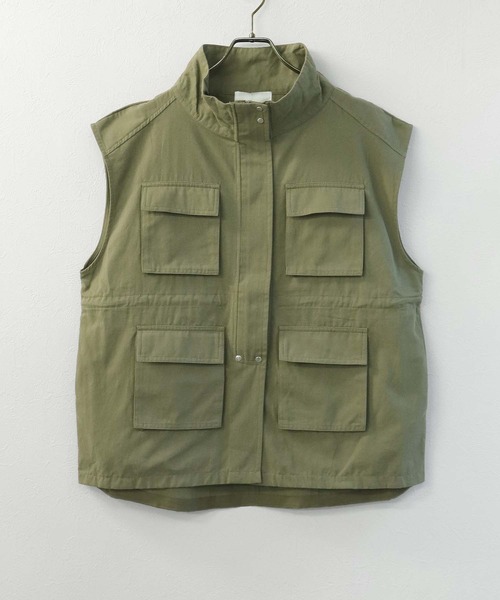 Lant Kalte（ラントカルテ）の「【Lant Kalte】コットンバイオベスト（ベスト・レディース・チャコール/カーキ・M）」の17枚目の写真