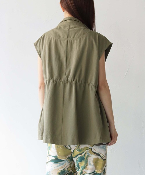 Lant Kalte（ラントカルテ）の「【Lant Kalte】コットンバイオベスト（ベスト・レディース・チャコール/カーキ・M）」の5枚目の写真