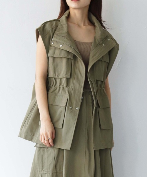 Lant Kalte（ラントカルテ）の「【Lant Kalte】コットンバイオベスト（ベスト・レディース・チャコール/カーキ・M）」の8枚目の写真