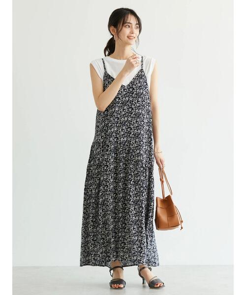 AMERICAN HOLIC（アメリカンホリック）の「ティアードギャザーキャミワンピース（ワンピース・レディース・ネイビー/ブルー・FREE）」の4枚目の写真