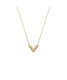 50周年記念 限定品 ヴァンドーム青山 ダイヤ ネックレス K18 Vライン 金 40747-145-