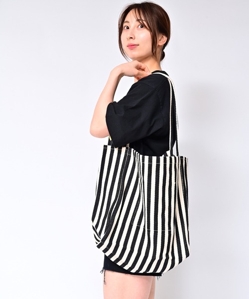 Alite cloth（アリーテクロス）の「キャンバス地ビッグサイズトートバッグ（トートバッグ・レディース・その他1/ブラウン/ホワイト/ブラック/グリーン・F）」の21枚目の写真