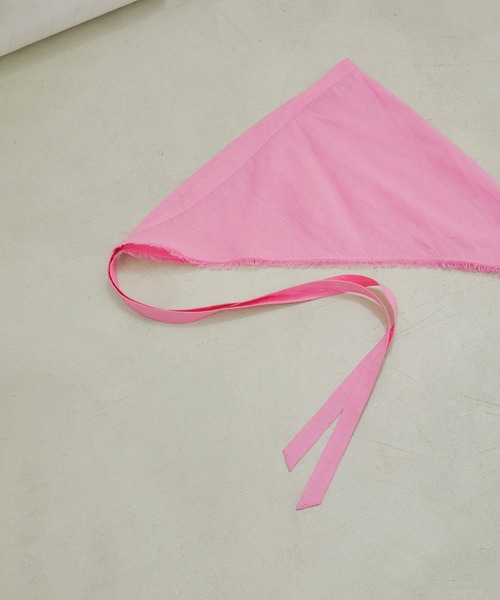 SALON adam et rope'（サロン アダム エ ロペ）の「【洗える】ノルマンディリネンマルチウェイカーチフ/麻（ストール/ショール・レディース・ホワイト/ダークブラウン/ピンク/グレー系その他・FREE）」の5枚目の写真