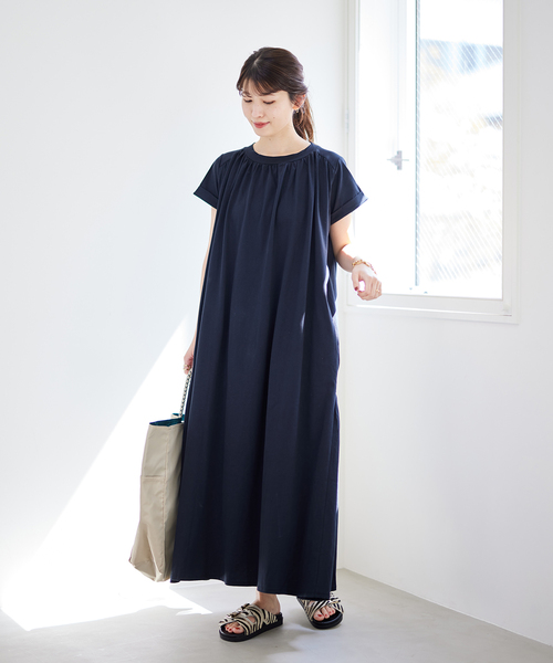 JOURNAL STANDARD ネックギャザーロングワンピース JOURNAL STANDARD（ジャーナルスタンダード）の「ネックギャザー