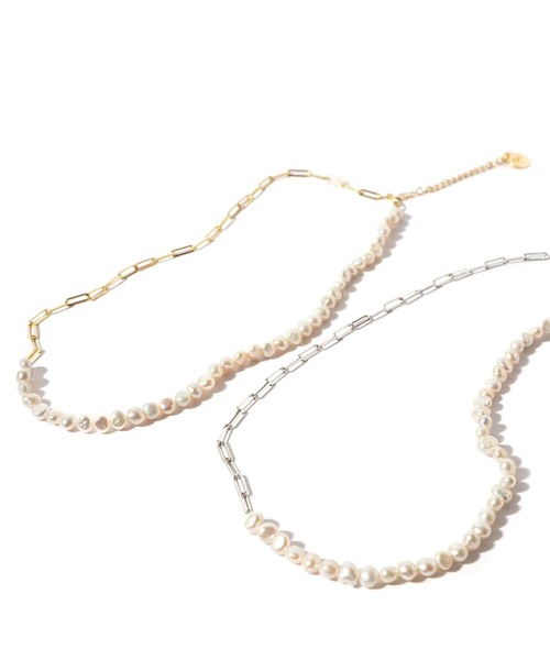 Ops.（オプス）の「パールネックレス バロックパール シルバー925 ネックレス 【Afrizo-Miktos-NK アフリジオ・ミクトス】（ネックレス・レディース・シルバー/イエローゴールド・ONE SIZE）」の11枚目の写真