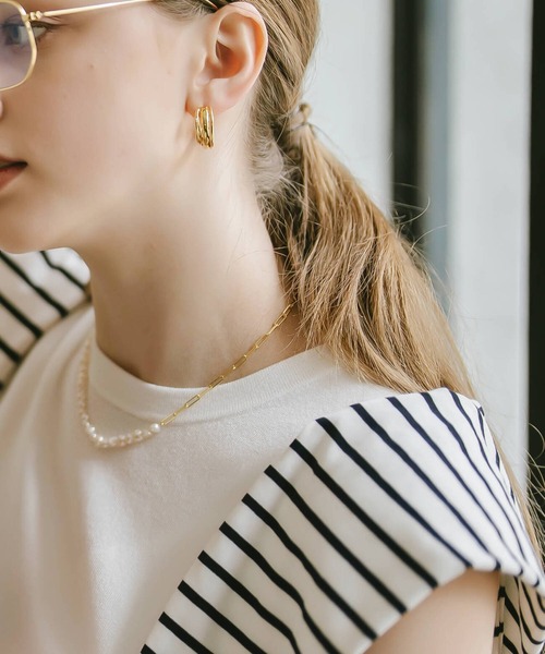 Ops.（オプス）の「パールネックレス バロックパール シルバー925 ネックレス 【Afrizo-Miktos-NK アフリジオ・ミクトス】（ネックレス・レディース・シルバー/イエローゴールド・ONE SIZE）」の14枚目の写真