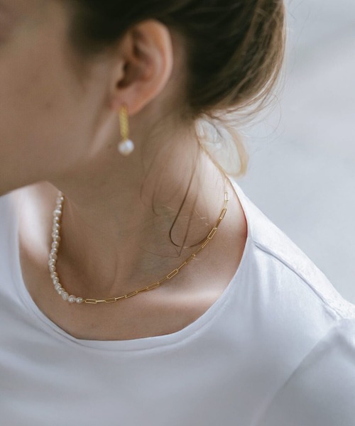 Ops.（オプス）の「パールネックレス バロックパール シルバー925 ネックレス 【Afrizo-Miktos-NK アフリジオ・ミクトス】（ネックレス・レディース・シルバー/イエローゴールド・ONE SIZE）」の19枚目の写真