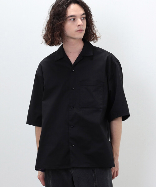 Purple&Yellow（パープルアンドイエロー）の「ベンチレーション オープンカラーシャツ（シャツ/ブラウス・メンズ・ブラック/ベージュ・SMALL/MEDIUM/LARGE）」の17枚目の写真