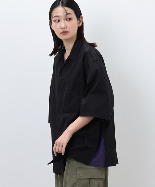 Purple&Yellow（パープルアンドイエロー）の「ベンチレーション オープンカラーシャツ（シャツ/ブラウス・メンズ・ブラック/ベージュ・SMALL/MEDIUM/LARGE）」の15枚目の写真