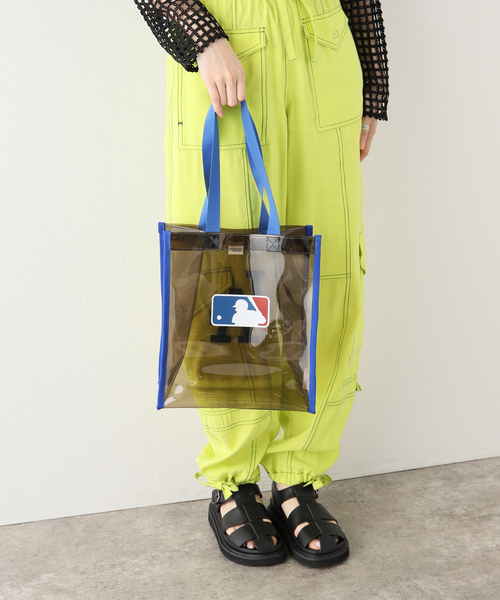 U by SPICK&SPAN（ユーバイスピックアンドスパン）の「【MLB】クリアトート（トートバッグ・レディース・ブルー/ホワイト・FREE）」の4枚目の写真