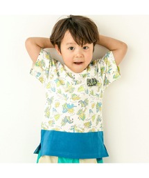 SLAP SLIP（スラップスリップ）の「SLAPSLIP/アニマル恐竜柄切り替え半袖Tシャツ(80~130cm)（Tシャツ/カットソー・キッズ）」
