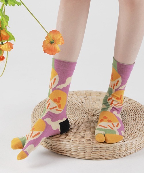 Fun & Daily（ファンアンドデイリー）の「F&D : フラワータビソックス（ソックス/靴下・レディース・その他2/その他1/その他3/その他4・FREE）」の3枚目の写真