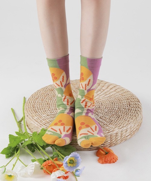 Fun & Daily（ファンアンドデイリー）の「F&D : フラワータビソックス（ソックス/靴下・レディース・その他2/その他1/その他3/その他4・FREE）」の9枚目の写真