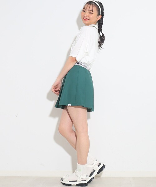 FILA(フィラ)の「【FILAコラボ】FILA×PINKLATTE ロゴジャカードスカート(スカート・キッズ・ネイビー/ダークグリーン/オフホワイト・16/14/15 )」の14枚目の写真