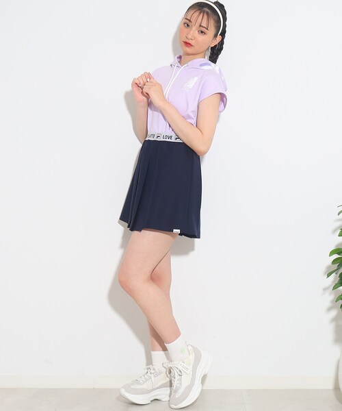 FILA(フィラ)の「【FILAコラボ】FILA×PINKLATTE ロゴジャカードスカート(スカート・キッズ・ネイビー/ダークグリーン/オフホワイト・16/14/15 )」の18枚目の写真