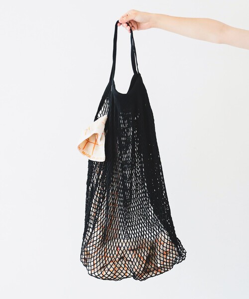 Filt(フィルト)の「FILT / ネット バッグ L(ショルダーバッグ・メンズ・ブラック/ライトグレー/オフホワイト・ONE SIZE)」の2枚目の写真