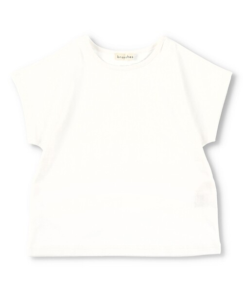 BRANSHES（ブランシェス）の「ドルマン半袖Tシャツ（Tシャツ/カットソー・キッズ・サックスブルー/チャコールグレー/オフホワイト/ライトグリーン・130/140/110/120/100）」の2枚目の写真