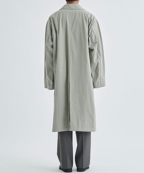 AFTERHOURS(アフターアワーズ)の「【AFTERHOURS / アフターアワーズ】BALMACAAN COAT(ステンカラーコート・メンズ・ブラック/グレイッシュベージュ・3)」の4枚目の写真