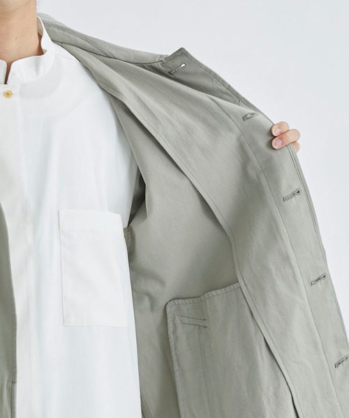 AFTERHOURS(アフターアワーズ)の「【AFTERHOURS / アフターアワーズ】BALMACAAN COAT(ステンカラーコート・メンズ・ブラック/グレイッシュベージュ・3)」の5枚目の写真