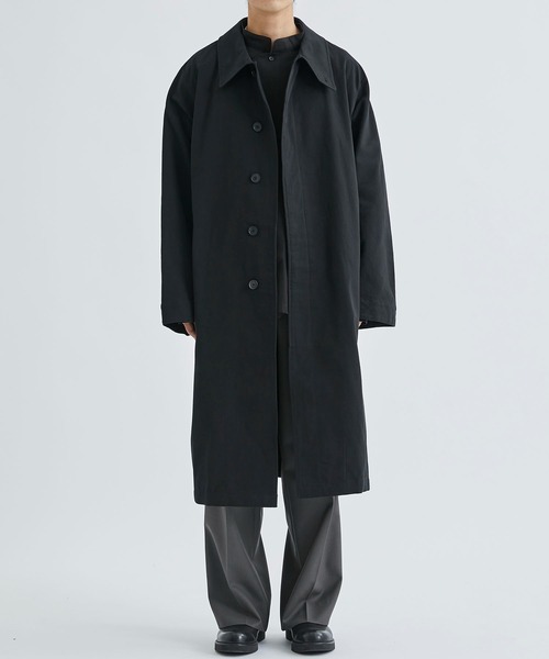 AFTERHOURS(アフターアワーズ)の「【AFTERHOURS / アフターアワーズ】BALMACAAN COAT(ステンカラーコート・メンズ・ブラック/グレイッシュベージュ・3)」の6枚目の写真