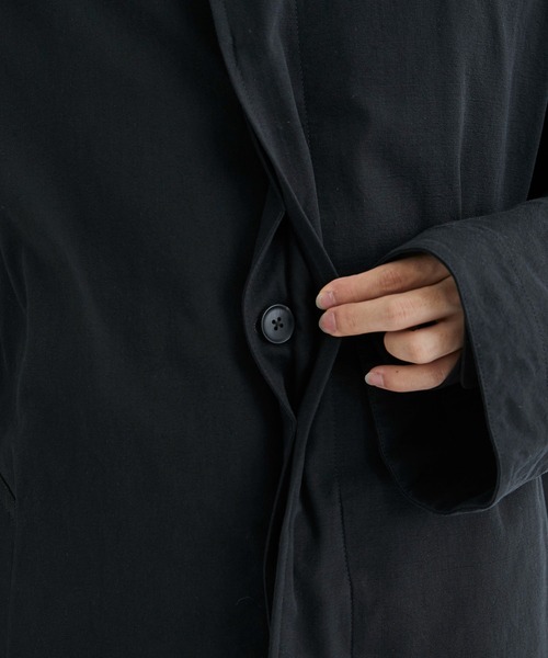 AFTERHOURS(アフターアワーズ)の「【AFTERHOURS / アフターアワーズ】BALMACAAN COAT(ステンカラーコート・メンズ・ブラック/グレイッシュベージュ・3)」の7枚目の写真