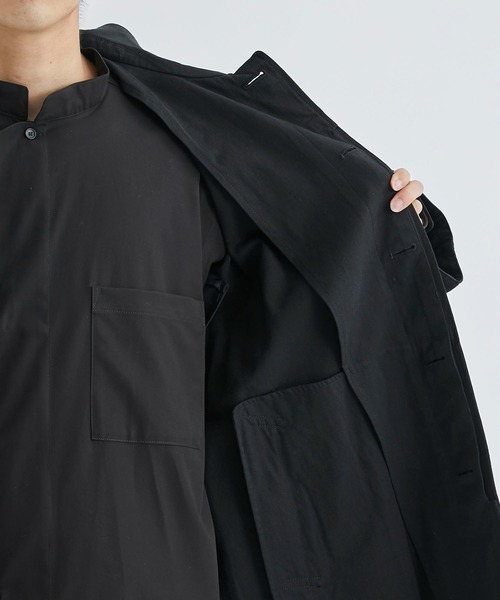 AFTERHOURS(アフターアワーズ)の「【AFTERHOURS / アフターアワーズ】BALMACAAN COAT(ステンカラーコート・メンズ・ブラック/グレイッシュベージュ・3)」の22枚目の写真