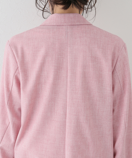 U by SPICK&SPAN（ユーバイスピックアンドスパン）の「リネンライクオーバージャケット（その他アウター・レディース・ピンク/ベージュ・FREE）」の13枚目の写真