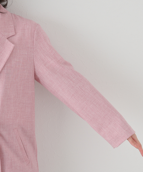 U by SPICK&SPAN（ユーバイスピックアンドスパン）の「リネンライクオーバージャケット（その他アウター・レディース・ピンク/ベージュ・FREE）」の14枚目の写真