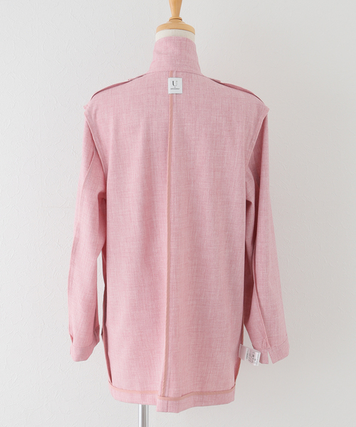 U by SPICK&SPAN（ユーバイスピックアンドスパン）の「リネンライクオーバージャケット（その他アウター・レディース・ピンク/ベージュ・FREE）」の22枚目の写真