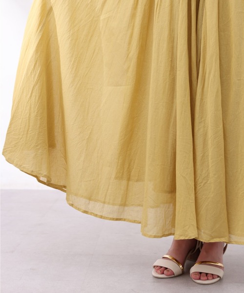 Chez toi(シェトワ)の「INDIA/コットンボイルギャザースカート(スカート・レディース・イエロー/ブラック/オレンジ/パープル・FREE)」の15枚目の写真