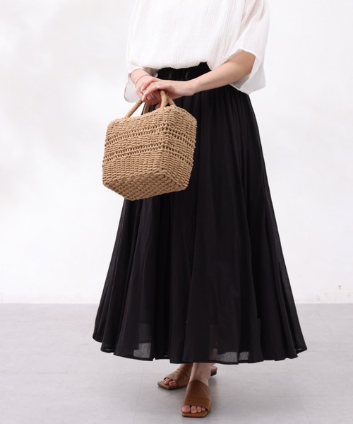 Chez toi(シェトワ)の「INDIA/コットンボイルギャザースカート(スカート・レディース・イエロー/ブラック/オレンジ/パープル・FREE)」の16枚目の写真