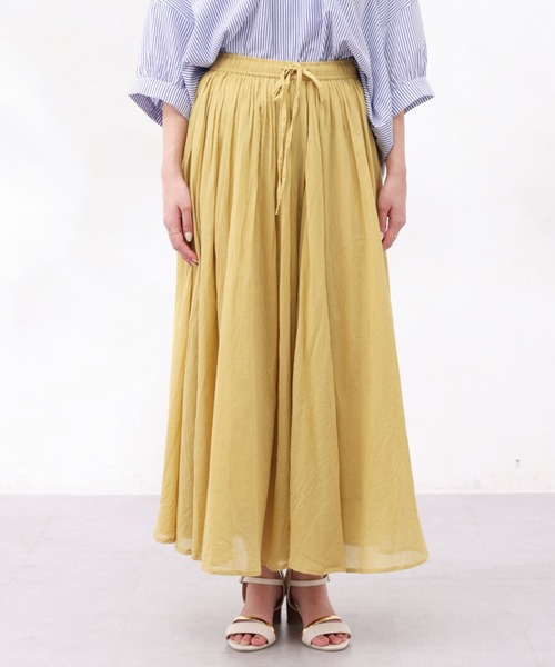 Chez toi(シェトワ)の「INDIA/コットンボイルギャザースカート(スカート・レディース・イエロー/ブラック/オレンジ/パープル・FREE)」の12枚目の写真