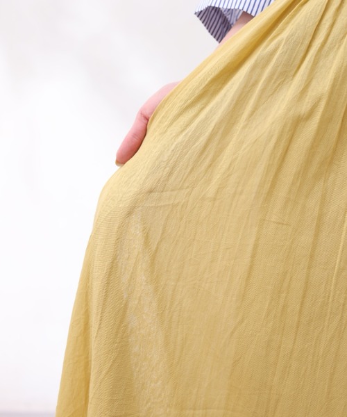 Chez toi(シェトワ)の「INDIA/コットンボイルギャザースカート(スカート・レディース・イエロー/ブラック/オレンジ/パープル・FREE)」の9枚目の写真