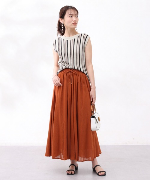 Chez toi(シェトワ)の「INDIA/コットンボイルギャザースカート(スカート・レディース・イエロー/ブラック/オレンジ/パープル・FREE)」の22枚目の写真