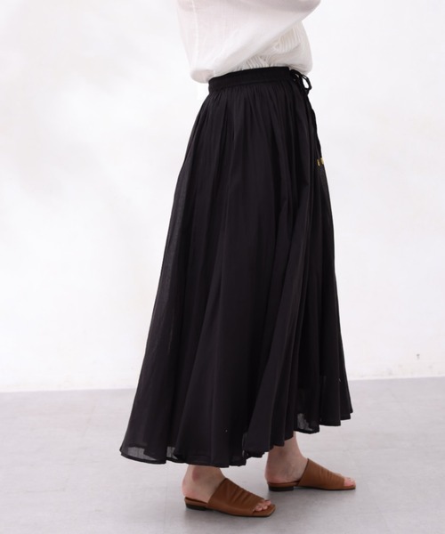 Chez toi(シェトワ)の「INDIA/コットンボイルギャザースカート(スカート・レディース・イエロー/ブラック/オレンジ/パープル・FREE)」の17枚目の写真