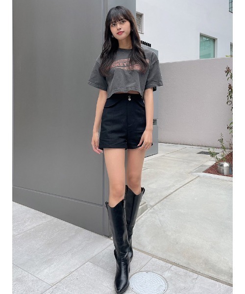 ENVYM(アンビー)の「HWウエストバックショートパンツ(その他パンツ・レディース・ベージュ/ブラック・S/M)」の12枚目の写真