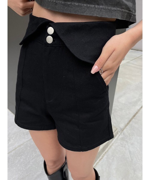 ENVYM(アンビー)の「HWウエストバックショートパンツ(その他パンツ・レディース・ベージュ/ブラック・S/M)」の9枚目の写真