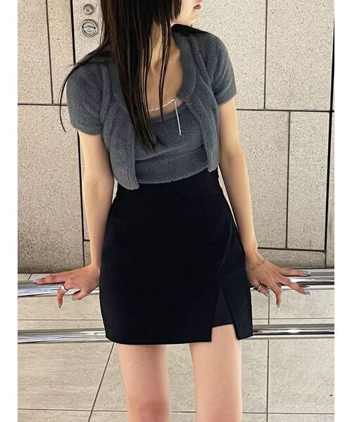 EMODA（エモダ）の「シャギーコンパクトツインニット（ニット/セーター・レディース・グレー/アイボリー/ブラック/ブルー・FREE）」の8枚目の写真