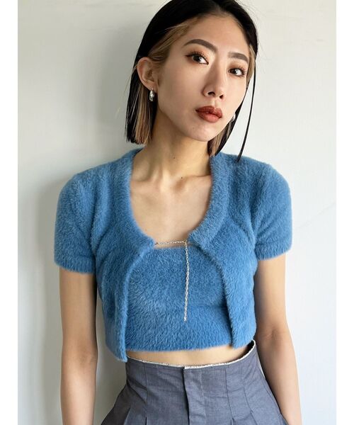 EMODA（エモダ）の「シャギーコンパクトツインニット（ニット/セーター・レディース・グレー/アイボリー/ブラック/ブルー・FREE）」の20枚目の写真