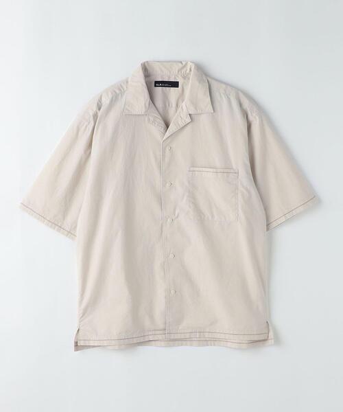 green label relaxing（グリーンレーベルリラクシング）の「タイプライター エンブロ オープンカラー シャツ（シャツ/ブラウス・メンズ・ダークグレー/ナチュラル・S/M/L/XL）」の18枚目の写真