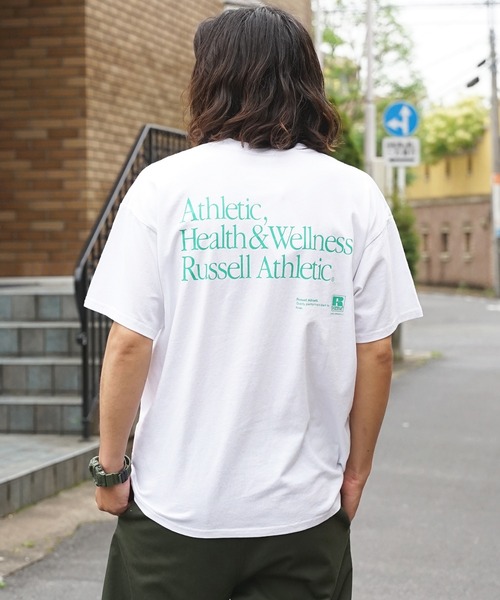 Russell Athletic（ラッセルアスレティック）の「Russell Athletic/ラッセルアスレティック Bookstore Jersey S/S Slogan 'Athleltic,Health&Wellness' T Tシャツ（Tシャツ/カットソー・メンズ・ブラック/ホワイト/オレンジ・M/L/XL）」の17枚目の写真