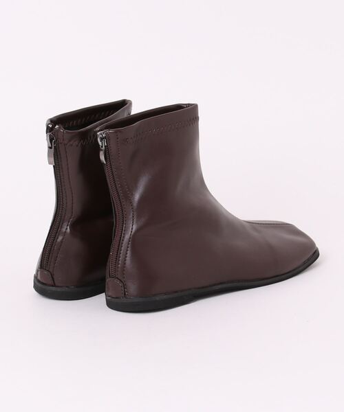 Burner(バーナー)の「【OKUOKU 0909】ローヒール バックジップ ブーツ oku-shoes-695144095354-5187 M(ブーツ・レディース・ブラウン/ブラック・36/38/40)」の8枚目の写真