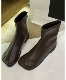 Burner | 【OKUOKU 0909】ローヒール バックジップ ブーツ oku-shoes-695144095354-5187 M(ブーツ)